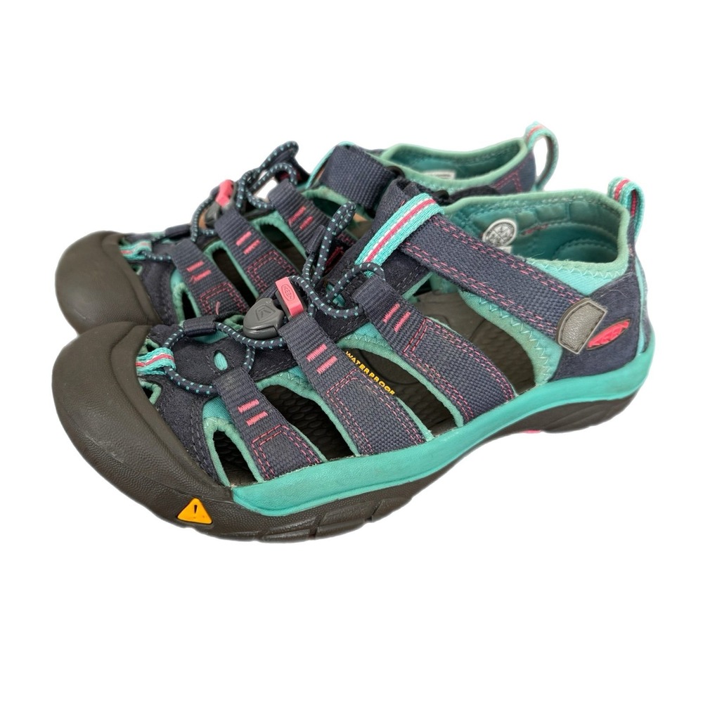 KEEN Newport H2 sandals girls hiking size 4 kids youth Midnight Navy/Baltic teal